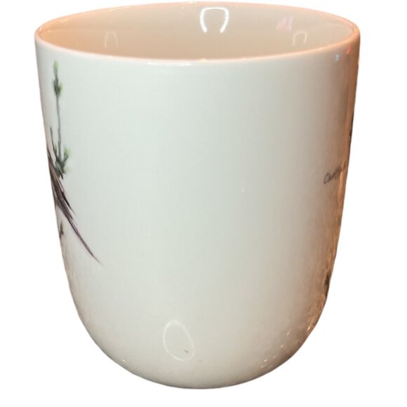 MACNEIL WORCESTER ENGLAND Mug Fine China Chaffinch Bird on Branch Pinecone - Picture 7 of 8